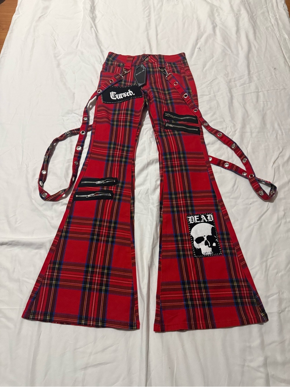 Dolls Kill The Grave Girls Plaid Aurora Jeans